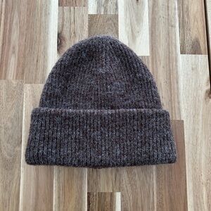 ASOS Double Roll Beanie in Chocolate
